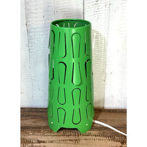 Vintage 1990's IKEA Kajuta Green Metal Table Lamp Retired 12" Tall Works